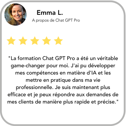 Formation Chat GPT PRO